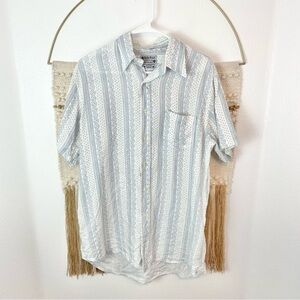 Vintage Lucky Brand Linen Paisley Button Down Size M